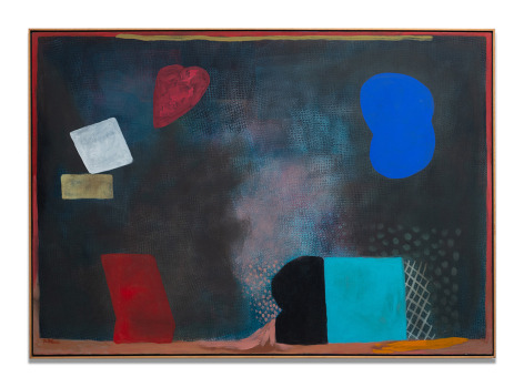 Robert Natkin, Friends and Lovers at Night, 2004, acrylic on canvas, 106.7 x 152.4 cm (42 x 60 inches)