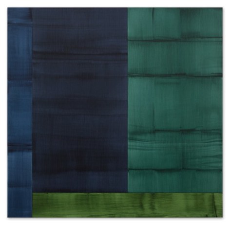 Ricardo Mazal, Bhutan Abstraction with Grey-Green 1, 2014, oil on linen, 180.3 x 185.4 cm (71 x 73 inches)