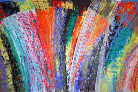 Spring in Venice, 2007, Mixed media on Arches paper, 26 x 40"