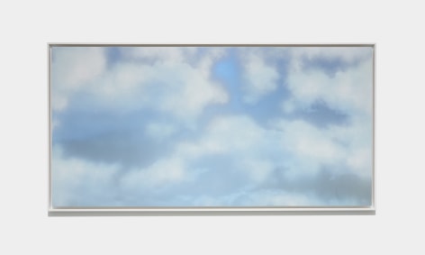 Miya Ando, Yuugumo (Evening Cloud) June 27 2025 7:56 PM CT, 2025, ink, micronized pure silver, resin & urethane on aluminum composite, 50 x 98 inches/127 x 248.9 cm