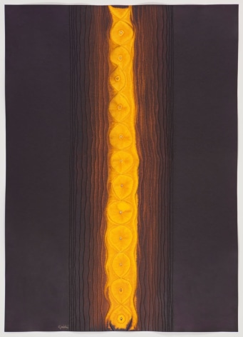 untitled, 2010, ink and dye on paper, 55 x 39 inches/139.7 x 99.1 cm