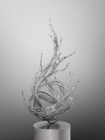 Water in Dripping - Prime of Life, 2023, stainless steel, 127 x 64 x 59 inches/325 x 165 x 150 cm