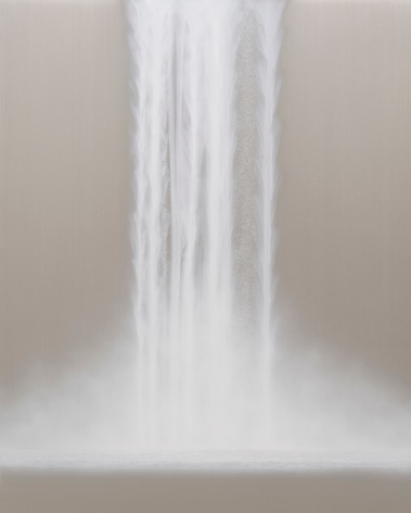 Hiroshi Senju, Waterfall, 2021, platinum and natural pigment on Japanese mulberry paper mounted on board, 162 x 131 cm (63.8 x 51.3 inches)