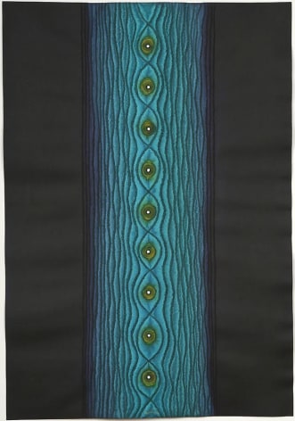 Tilak III, 2007, Ink and dye on paper, 39 x 27&quot;