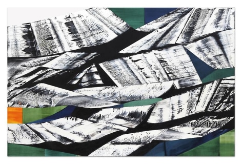 Ricardo Mazal, Black Mountain MK 1, 2014, Oil on linen, 98.5 x 150 inches