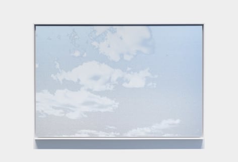 Miya Ando, Unkai (A Sea Of Clouds) April 10 2024 7:05 AM NYC, 2024, ink on aluminum composite, 95.3 x 141 cm (37.5 x 55.5 inches)