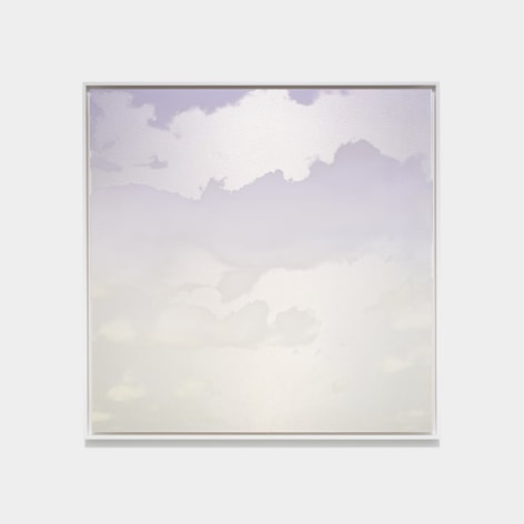 Miya Ando, Yuugure (Evening) Cloud August 26 2023 6:14:22 PM Bolinas, CA, 2023, dye, ink, pure micronized silver, resin and urethane on aluminum composite, 127 x 127 cm (50 x 50 inches)