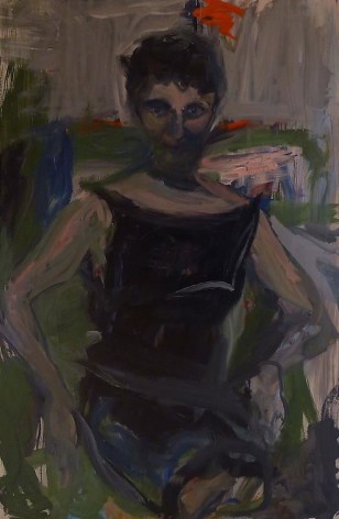 Elaine de Kooning, The Woman Who Didn&rsquo;t Show Up, 1962, oil on canvas, 60.5 x 40.5 inches 