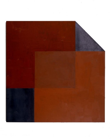 Merrill Wagner,  Dog Ear , 2006, Rust preventative paint on steel, 26.5 x 27"