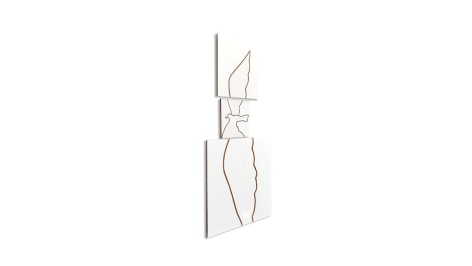 Susan Weil, Awing, 2017, engraved panels, 96.5 x 45.7 x 8.9 cm (38 x 18 x 3.5 inches)