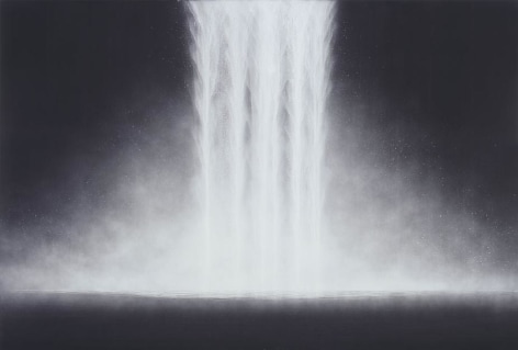 Hiroshi Senju Waterfall, 2010, pure natural pigment on mulberry paper, 51 x 75 inches