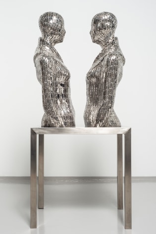 Mirror, 2017, stainless steel, 48 x 24 x 16.7 inches/122 x 61 x 50 cm
