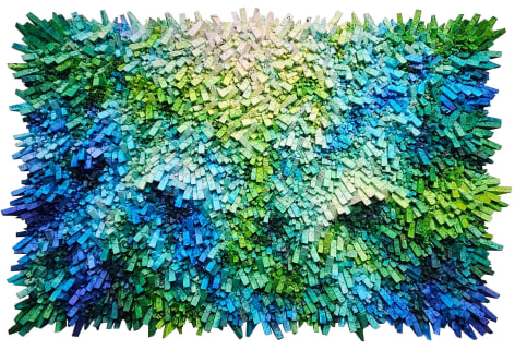 Aggregation 24 - FE023, 2024, mixed media with Korean mulberry paper, 51.6 x 76.8 inches/131 x 195 cm