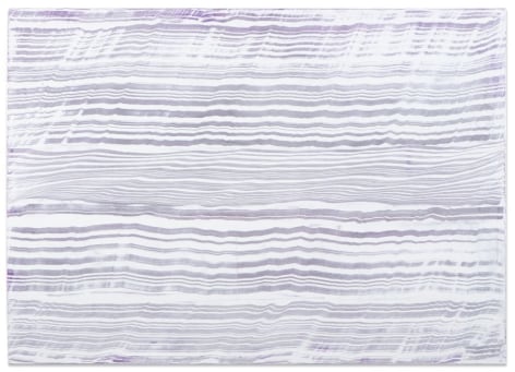 Ricardo Mazal, White Over Violet 3, 2016, oil on linen, 50 x 70 inches/127 x 177.8 cm