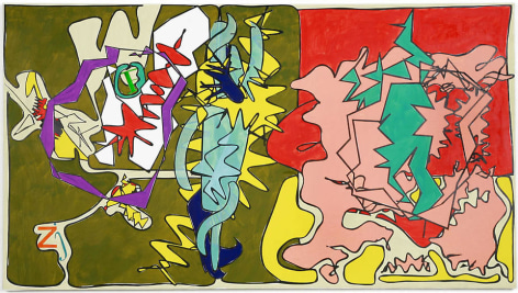 Book VII: The Wanderings of Odysseus, 2008, Acrylic on canvas, 28 x 50&quot;