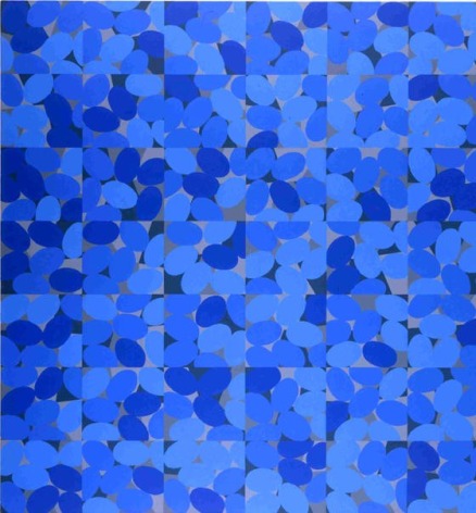 Betty Weiss, Hullabalue, 2003, Acrylic on Canvas, 60 x 63&quot;