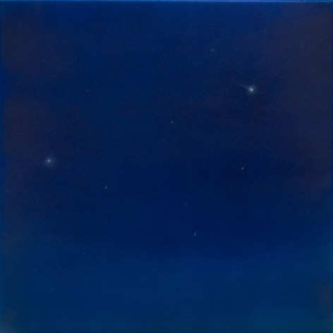 July 3 2020 Night 109 Lockdown (Latitude 40.760131, Longitude -73.980127), 2020, dye, micronized pure silver, pigment, resin and urethane on aluminum, 24 x 24 inches/61 x 61 cm