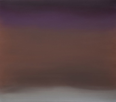 Miya Ando, Bizen Murasaki 12.19.42.48.1, 2019, pigment and urethane on aluminum, 106.7 x 121.9 cm (42 x 48 inches)