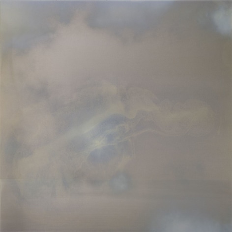 Miya Ando, Silver White Storm, 2020, dye, micronized pure silver, pigment, resin and urethane on aluminum
