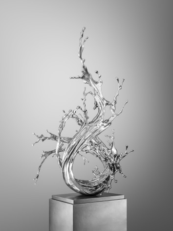Water in Dripping - Yangtze, 2023, stainless steel, 77.1 x 55.9 x 48.9 inches/196 x 142 x 124 cm