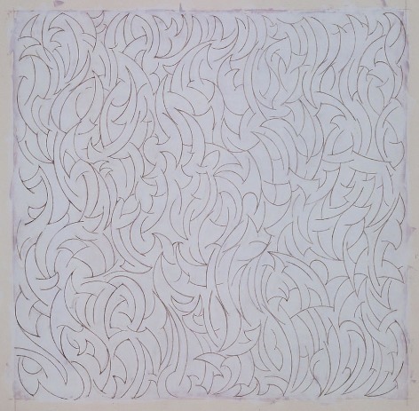 Anchor Wed, 2006, Graphic and acrylic on paper, 22 x 22&quot;