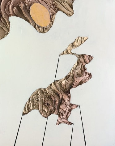 Lee Waisler, Air Looms, 2017, acrylic, gesso on canvas, 50.8 x 40.6 cm (20 x 16 inches)