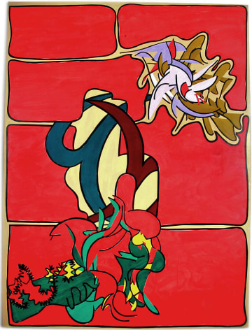 Book XVI: The Wanderings of Odysseus, 2008, Acrylic on canvas, 96 x 72&quot;