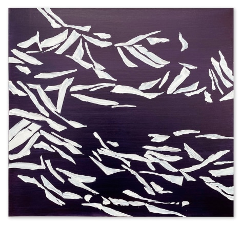 Ricardo Mazal, Migration Payns Grey SF 1, 2023, oil on linen, 94 x 101.6 cm (37 x 40 inches)
