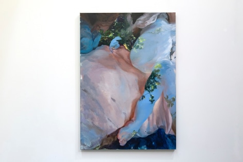 Peihang Benoit, Nocturnal Creature, 2024, oil, oil stick, and acrylic on linen, 100 x 70 cm (39.4 x 27.6 inches)