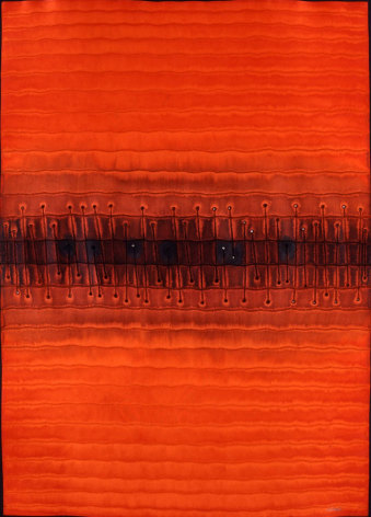 Sohan Qadri, Udayana III, 2005, ink and dye on paper, 139.7 x 99.1 cm (55 x 39 inches)