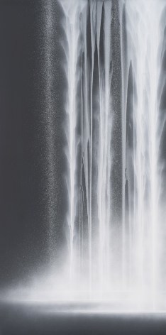 Waterfall, 2020, natural pigments on Japanese mulberry paper mounted on board, 76.3 x 38.2 inches/194 x 97 cm
