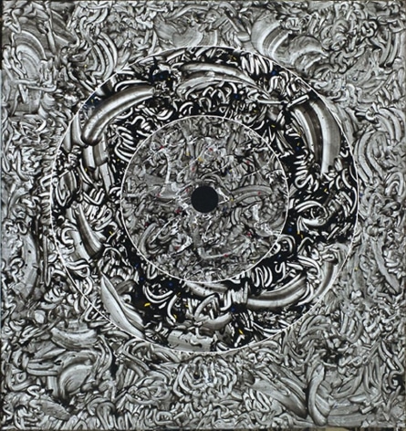 Chaouki Chamoun, In the Beginning was the Search for Word, 2011, acrylic on canvas, 63 x 59 inches