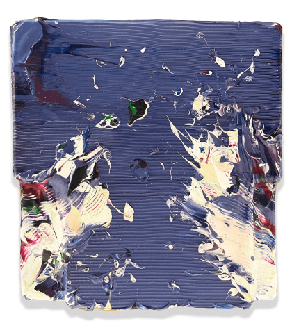 Jane Lee, Purple Blues M1, 2022, mixed acrylic media, 51 x 48 x 6 cm (20.1 x 18.9 x 2.4 inches)