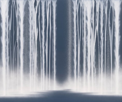 Waterfall, 2023, pigments on Japanese mulberry paper mounted on board, 63.8 x 76.3 inches/162 x 194 cm