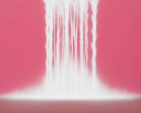Dayfall Nightfall, 2025, in daylight, pigments on Japanese mulberry paper mounted on board, 51.3 x 63.8 inches/130 x 162 cm