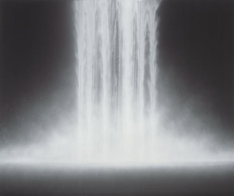 Hiroshi Senju, Waterfall, 2012, natural pigments on Japanese mulberry paper, 63 13/16 x 76 5/16 x 1 3/16 inches/162 x 194 cm