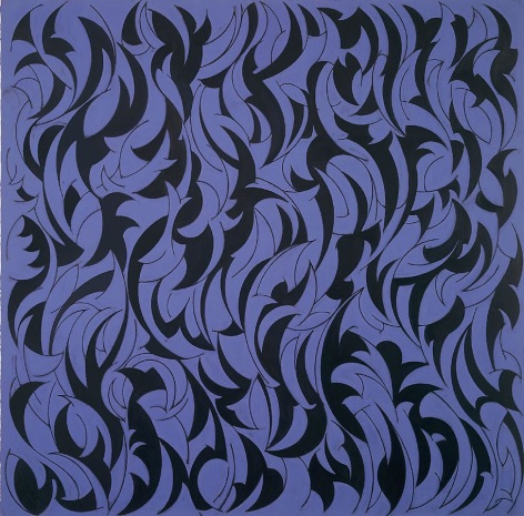 Pitch Blend, 2007, Oil on tinted gesso on canvas, 60 x 60&quot;