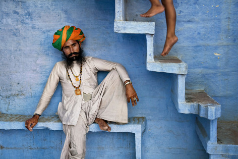 Man Beneath Stairs, India, 2005