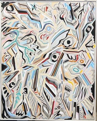The Stray Behind, 2023, mixed media on sheetrock panel in artist&#039;s frame,61 x 49 inches/154.9 x 124.5 cm