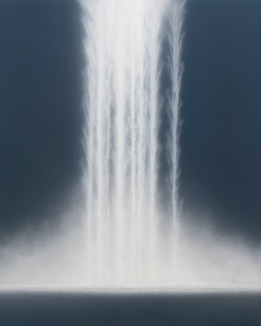 Waterfall, 2021, natural pigments on Japanese mulberry paper mounted on board, 63.8 x 51.3 inches/162 x 131 cm