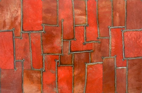 Nathan Slate Joseph, Punjab Mist, 2008, pure pigment on steel, 48 x 73 inches