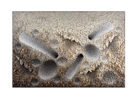 Chun Kwang Young, Aggregation 15 - MA016, 2015, mixed media with Korean mulberry paper
