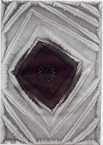 Amrita V, 2007, Ink and dye on paper, 39 x 27&quot;