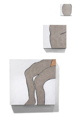 Susan Weil, Sitting in Space, 2020, acrylic, linen and charcoal on canvas, 134.6 x 83.8 cm (53 x 33 inches)
