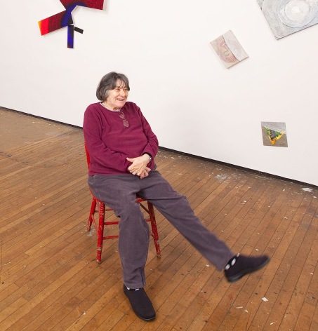 Artist Susan Weil in her studio