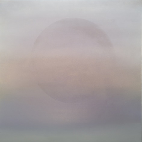 Miya Ando, Oborozuki (A Moon Obscured by Clouds) 1.20.40.40.1.M.1.2.3.7924.G.1, 2019, 24k gold, pigment, resin and urethane on aluminum, 101.6 x 101.6 cm (40 x 40 inches)