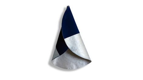 Susan Weil, Half Moon, 2011, collaboration with José Betancourt, cyanotype and acrylic on canvas, 50.8 x 33 cm (20 x 13 inches)