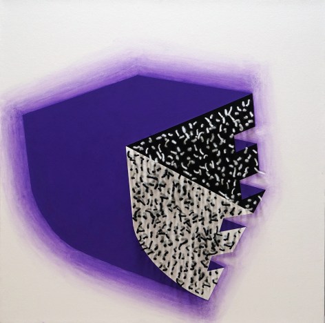 Osi Audu, Masked Head 18, 2021, pastel and yarn on paper mounted on canvas, 61 x 61 cm (24 x 24 inches)