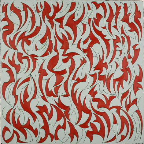 Flatbed, 2008, Oil on tinted gesso on canvas, 48 x 48&quot;