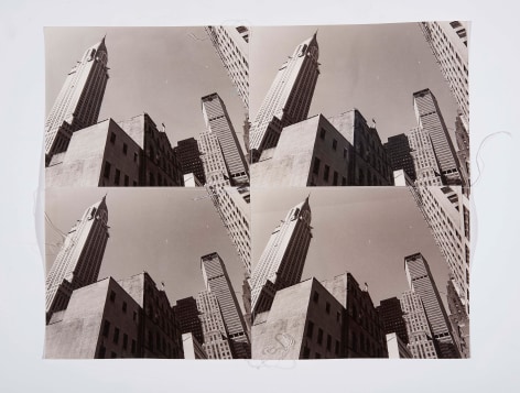 Chrysler Building, 1991, Silver Gelatin Photograph Collage with fiber strand